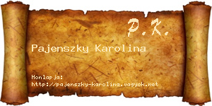Pajenszky Karolina névjegykártya